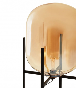 Amber Glass Floor Lamp