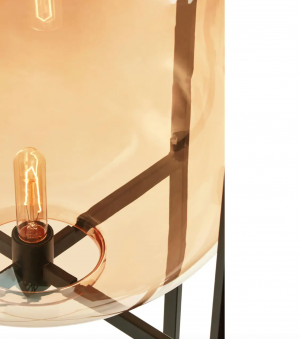 Amber Glass Floor Lamp