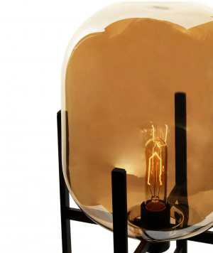 Amber Glass Table Lamp