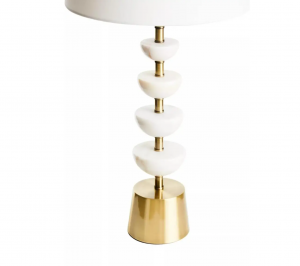 Venetian White Table Lamp