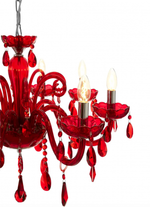 Murano Red Crystal Chandelier