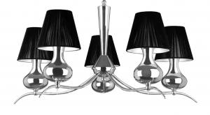 Nouveau Five Arm Chandelier