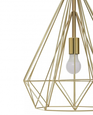 Gold Cage Pendant Light