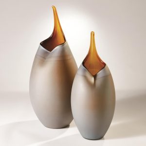 Duo Amber Vases