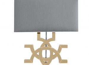 Aztec Gold & Grey Table Lamp