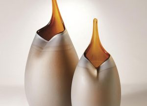 Duo Amber Vases