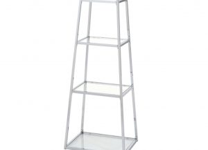 Silver Tapering Shelving Unit