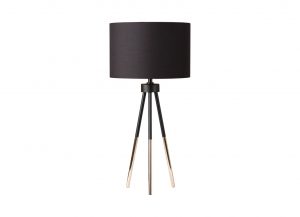 Black & Gold Tripod Lamp