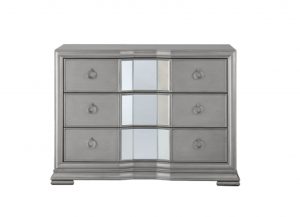 Parisian Grey Washed & Mirrored Chest of Drawers