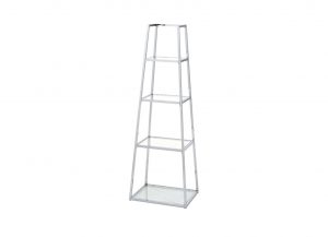 Silver Tapering Shelving Unit