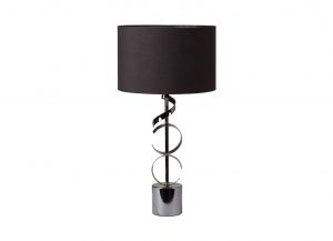 Swirl Dark Silver Table Lamp