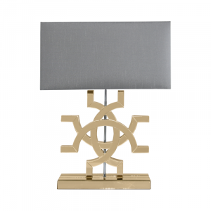 Aztec Gold & Grey Table Lamp