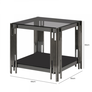 Gunmetal Symphony Side Table