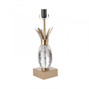 Pineapple Glass Gold Table Lamp