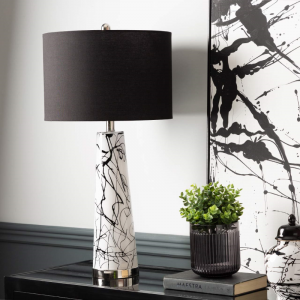 Black & White Abstract Table Lamp