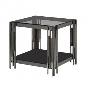 Gunmetal Symphony Side Table