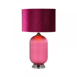 Mulberry Pink Glass Table Lamp