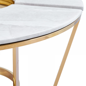 Manhattan Gold & Faux Marble Coffee Table