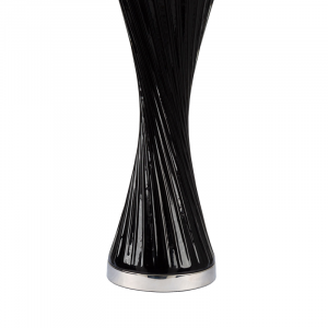 Black Glass Twist Table Lamp