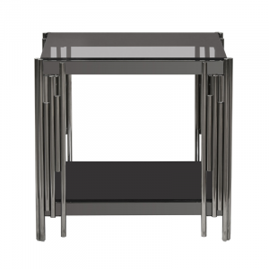 Gunmetal Symphony Side Table