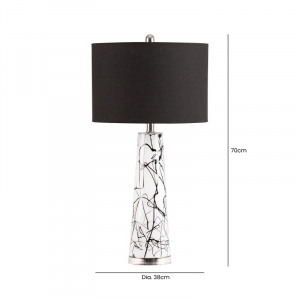 Black & White Abstract Table Lamp