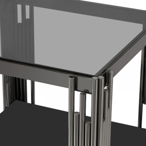 Gunmetal Symphony Side Table