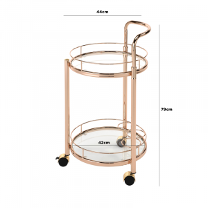 Rose Gold Round Trolley