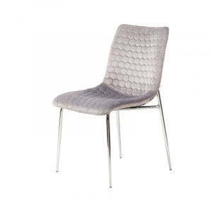 Pair of Honeycomb Grey Dining Chairs