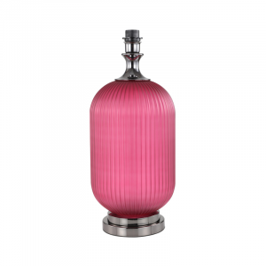 Mulberry Pink Glass Table Lamp