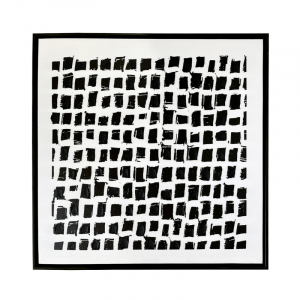 Black Abstract Squares Art