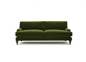 Moss Velvet 3 Seater Sofa