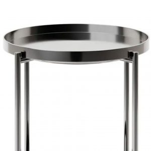 Mercury Chrome Round Side Table