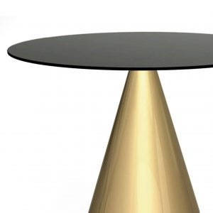 Contempo Black & Gold Round Dining Table