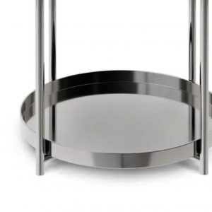 Mercury Chrome Round Side Table