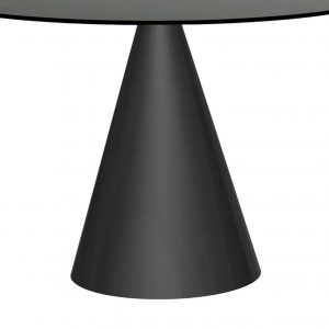 Contempo All Black Round Dining Table