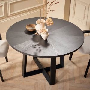 Barcelona Round Black Dining Table