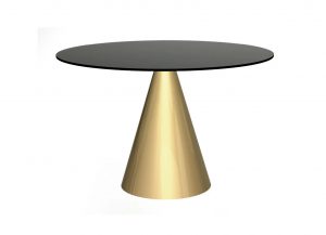 Contempo Black & Gold Round Dining Table