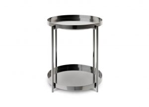 Mercury Chrome Round Side Table