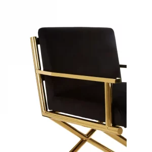 DIRECTORS BLACK VELVET CHAIR