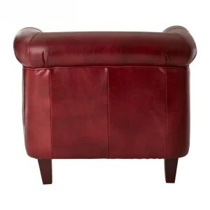 Wolf Hall Red Leather Occasional Chair