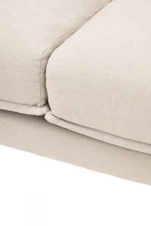 Chic Cream Cotton Linen L-Shaped Sofa