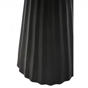 Fluted Black Mango Side Table