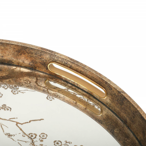 Gold Vintage Set of Round Trays