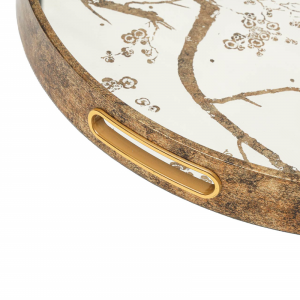 Gold Vintage Set of Round Trays