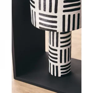 Boho Tribal Papier Mâché Lamp